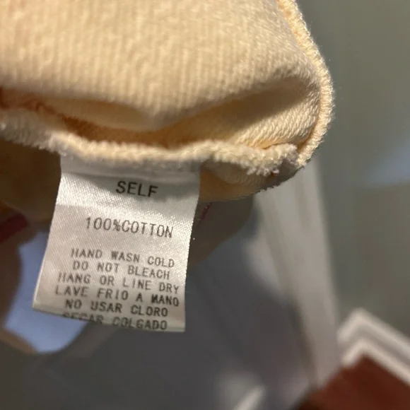 Easel Cream and Pink Stitch Sweatshirt Similar to Free People - Picture 5 of 5